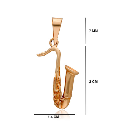 DIJE DE ORO SÓLIDO 10K Y 14K DISEÑO SAXOFON