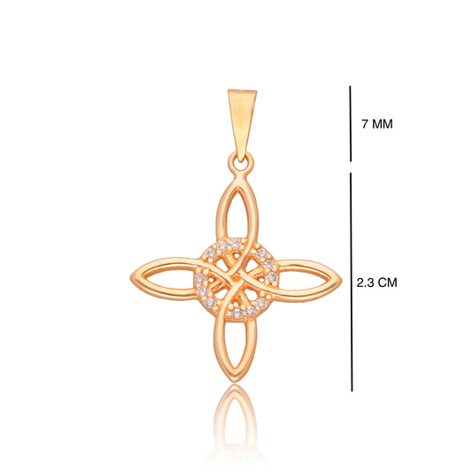 DIJE DE ORO SÓLIDO 10K Y 14K DISEÑO NUDO DE BRUJA