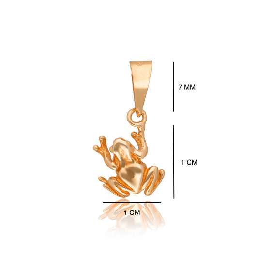 DIJE DE ORO SÓLIDO 10K Y 14K DISEÑO RANA