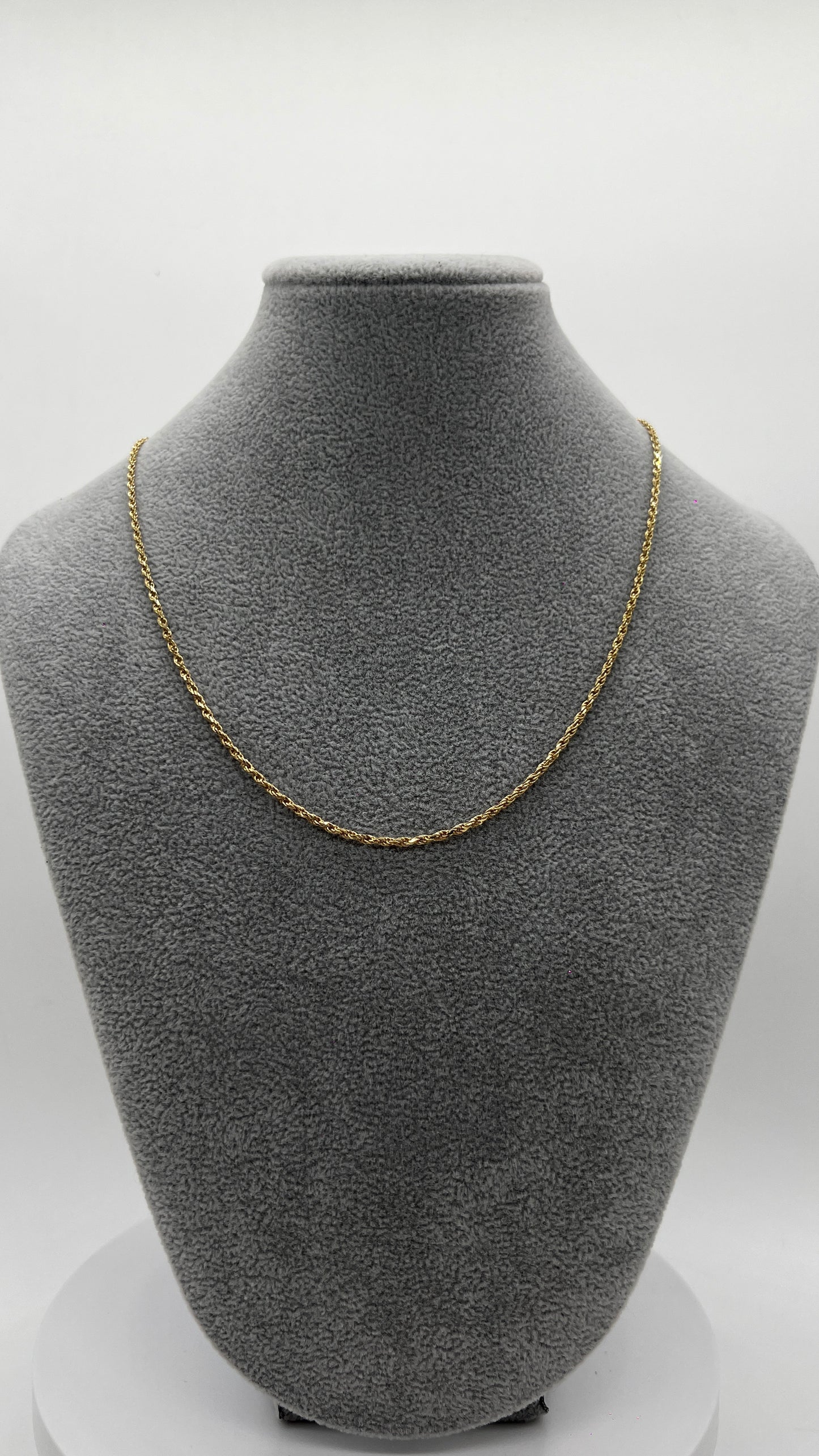 CADENA DE ORO 10 KILATES TEJIDO TORZAL SÓLIDO 2 MM