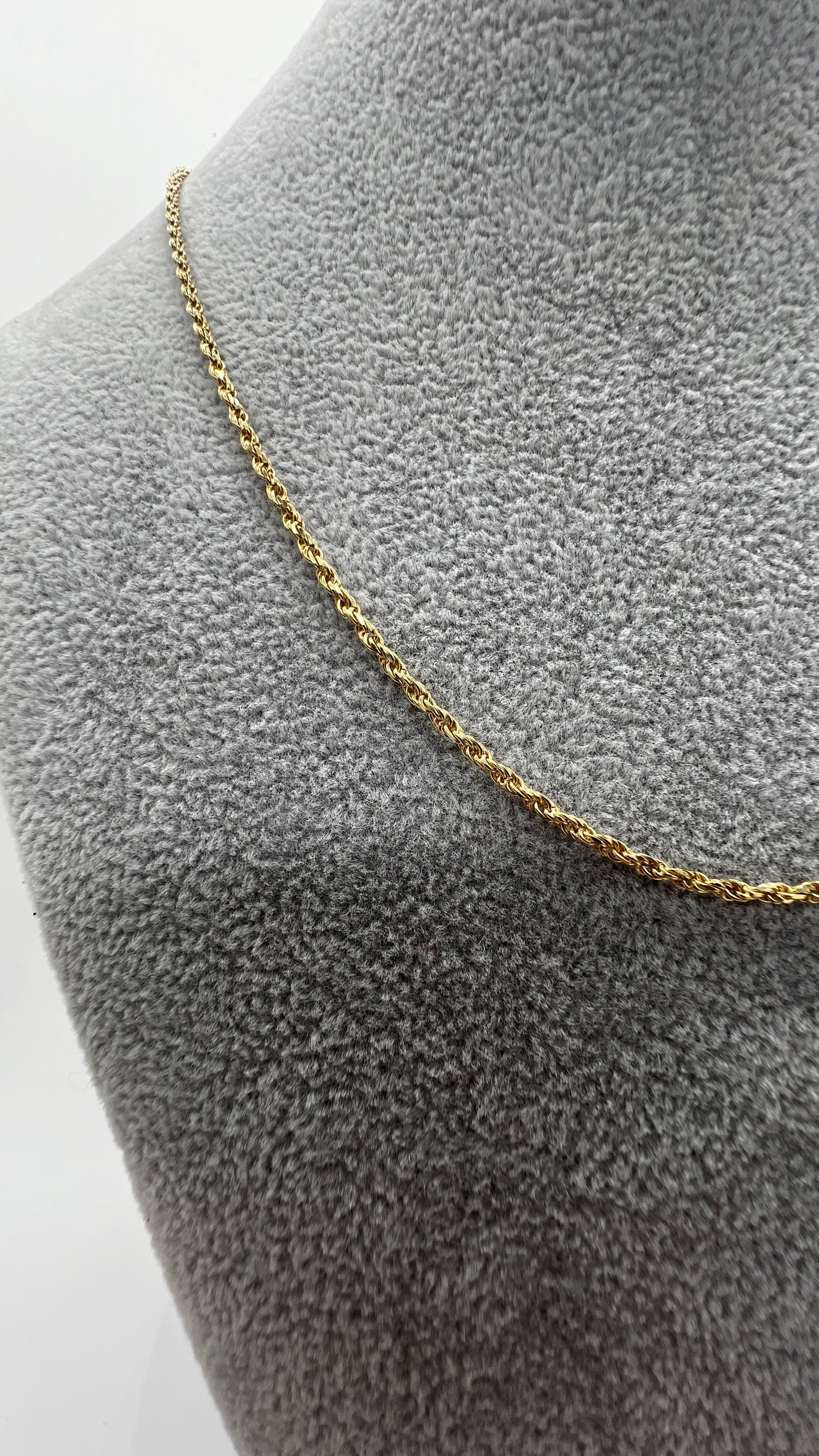 CADENA DE ORO 10 KILATES TEJIDO TORZAL SÓLIDO 2 MM