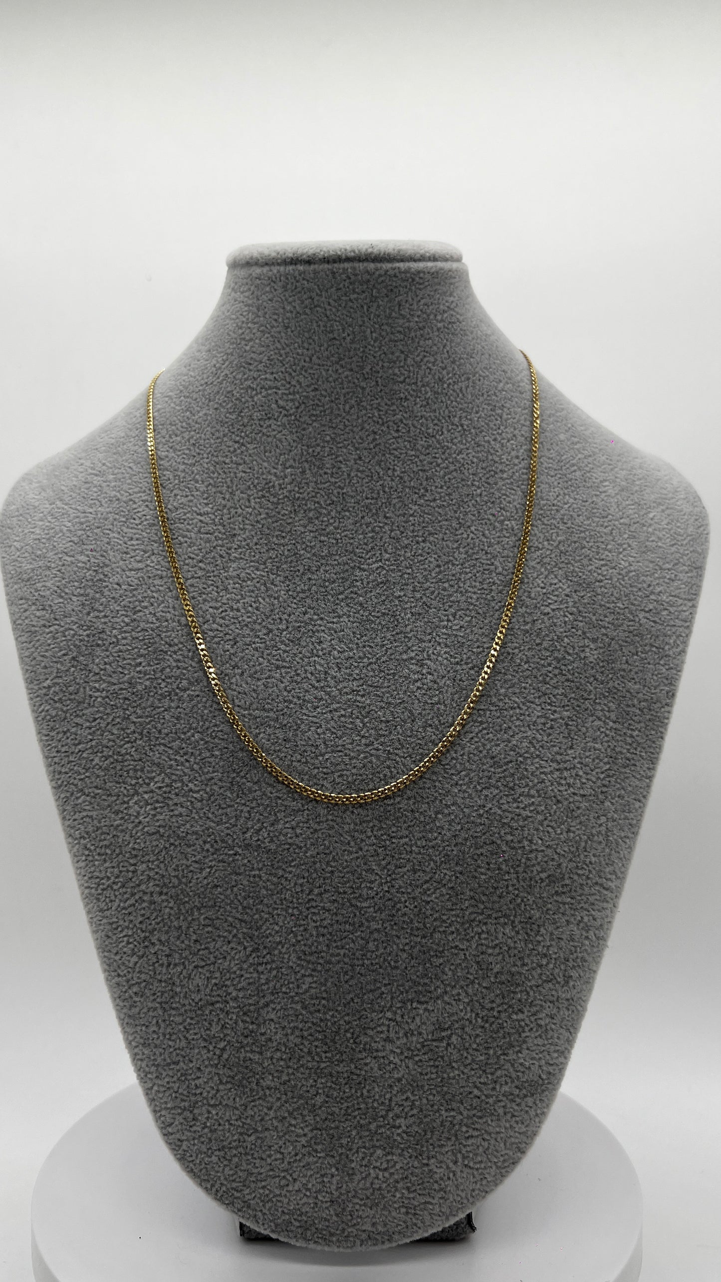 CADENA DE ORO SÓLIDO 10 KILATES TEJIDO BARBADA 2 MM