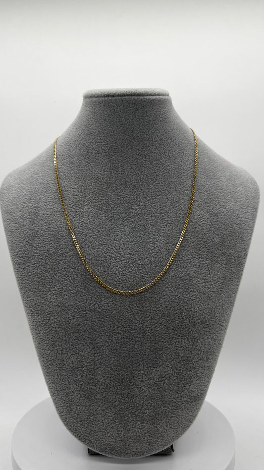 CADENA DE ORO SÓLIDO 10 KILATES TEJIDO BARBADA 2 MM