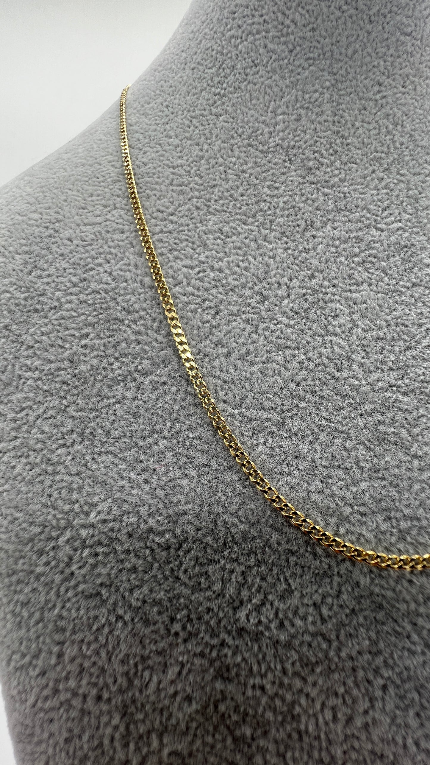 CADENA DE ORO SÓLIDO 10 KILATES TEJIDO BARBADA 2 MM