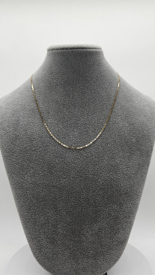 CADENA ORO SÓLIDO 10 KILATES MARINERO LISA 1.5 MM