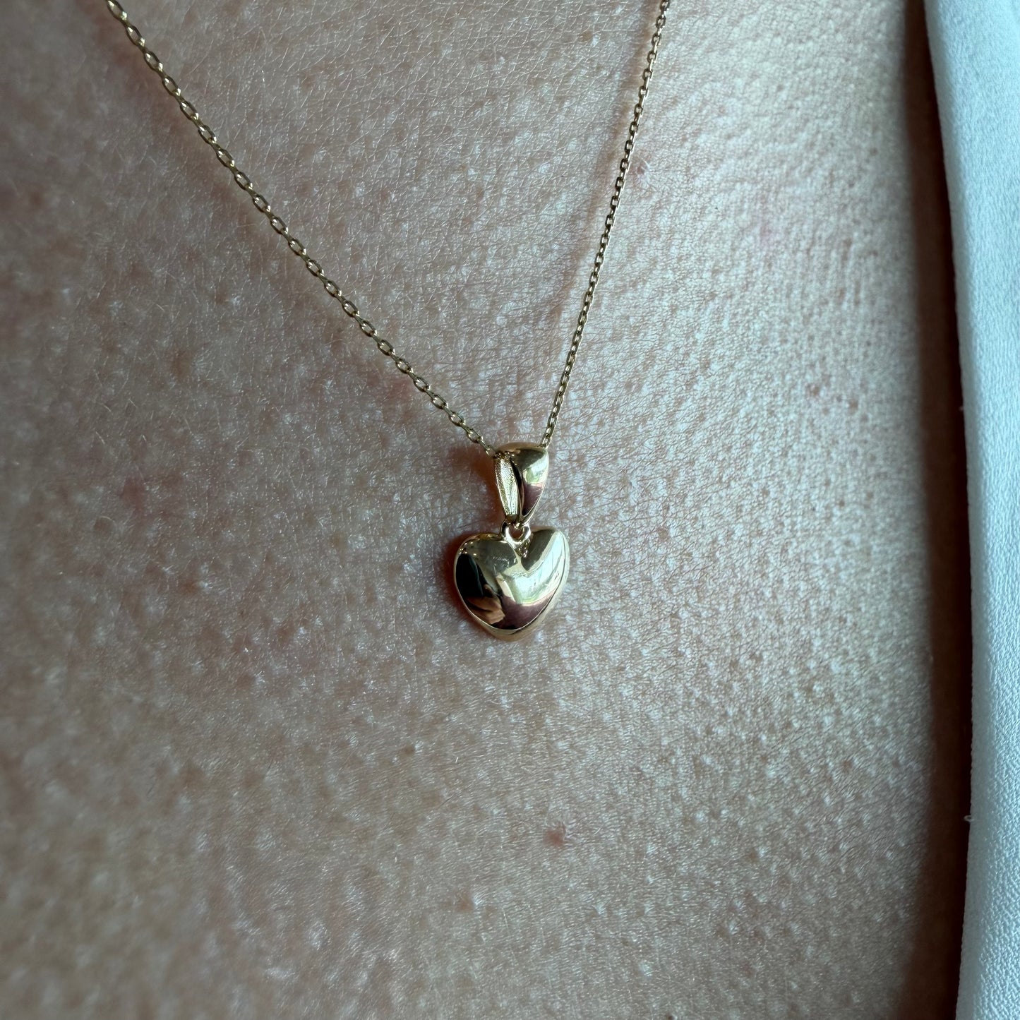 Collar Corazon Hermoso 14 Kilates
