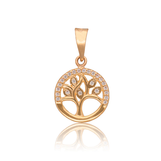 DIJE DE ORO SÓLIDO 10K Y 14K DISEÑO ARBOL DE LA VIDA