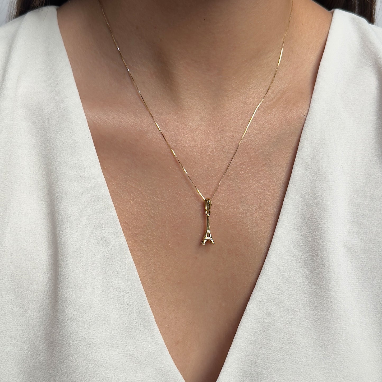 DIJE DE ORO SÓLIDO 10K Y 14K DISEÑO TORRE EIFFEL PARIS