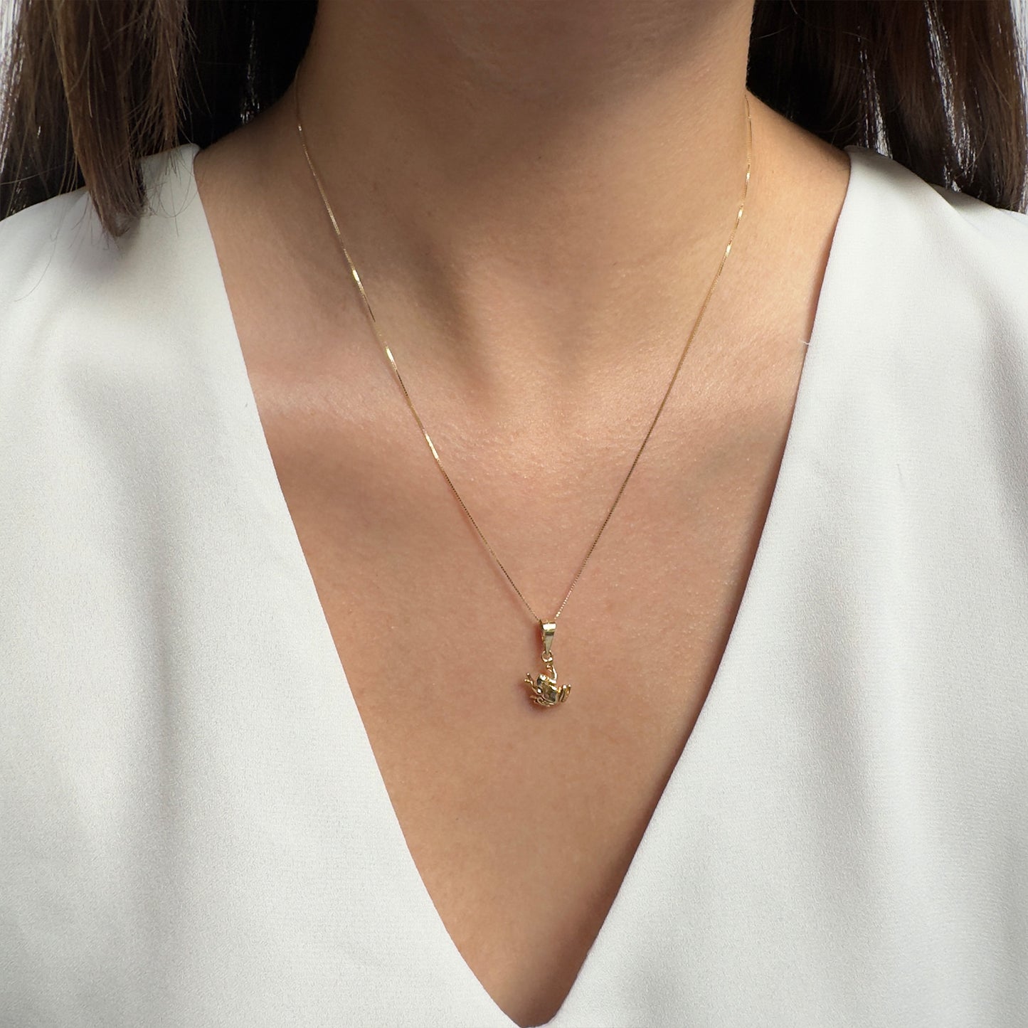 DIJE DE ORO SÓLIDO 10K Y 14K DISEÑO RANA