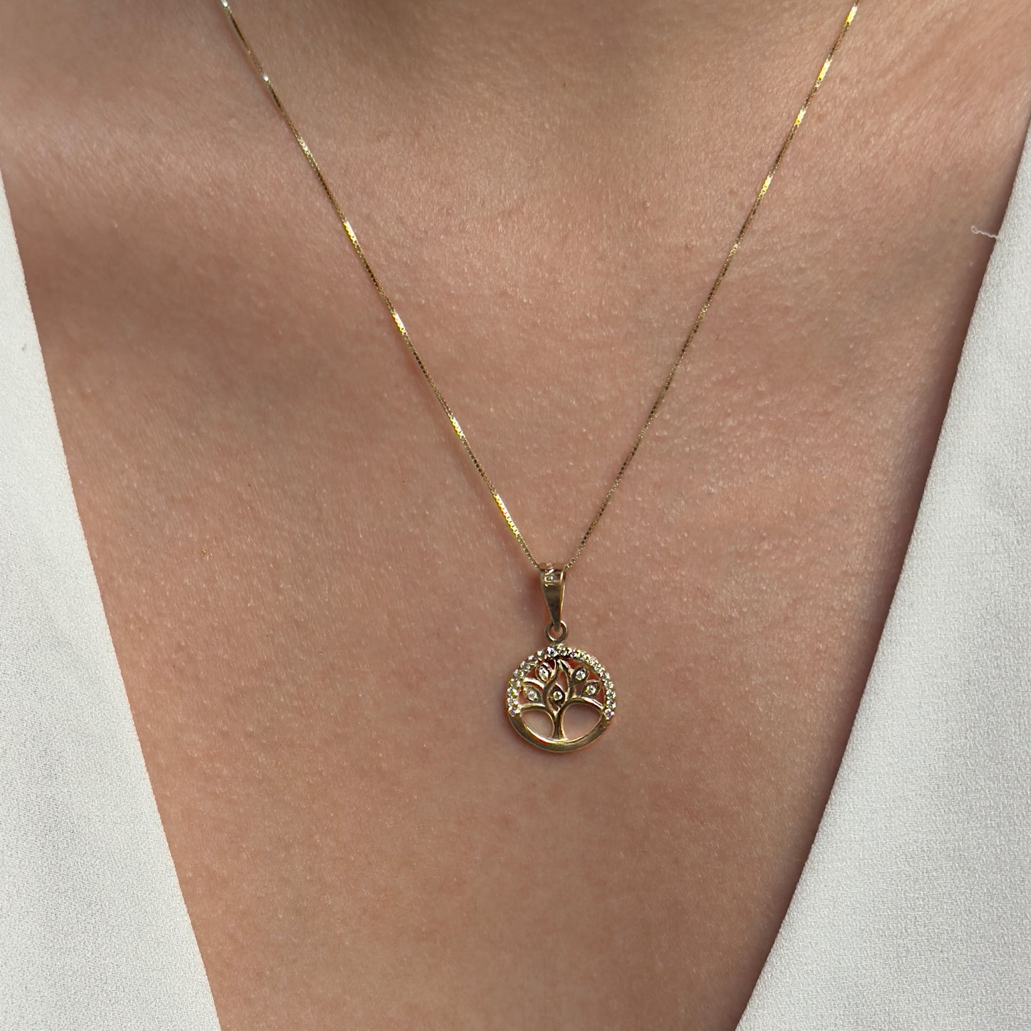 DIJE DE ORO SÓLIDO 10K Y 14K DISEÑO ARBOL DE LA VIDA