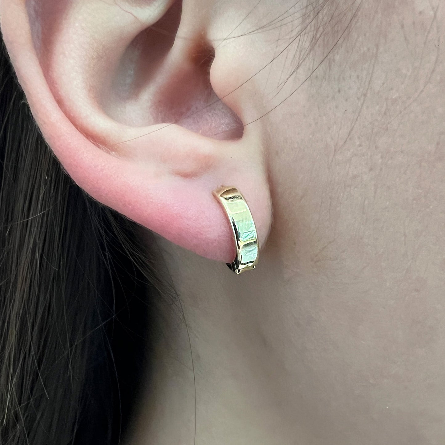 Aretes Arracadas Oro 14 Kilates Pequeñas Redondas Lisas