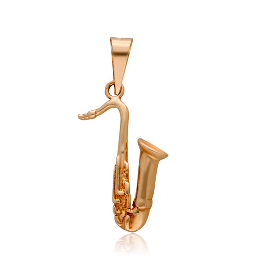 DIJE DE ORO SÓLIDO 10K Y 14K DISEÑO SAXOFON