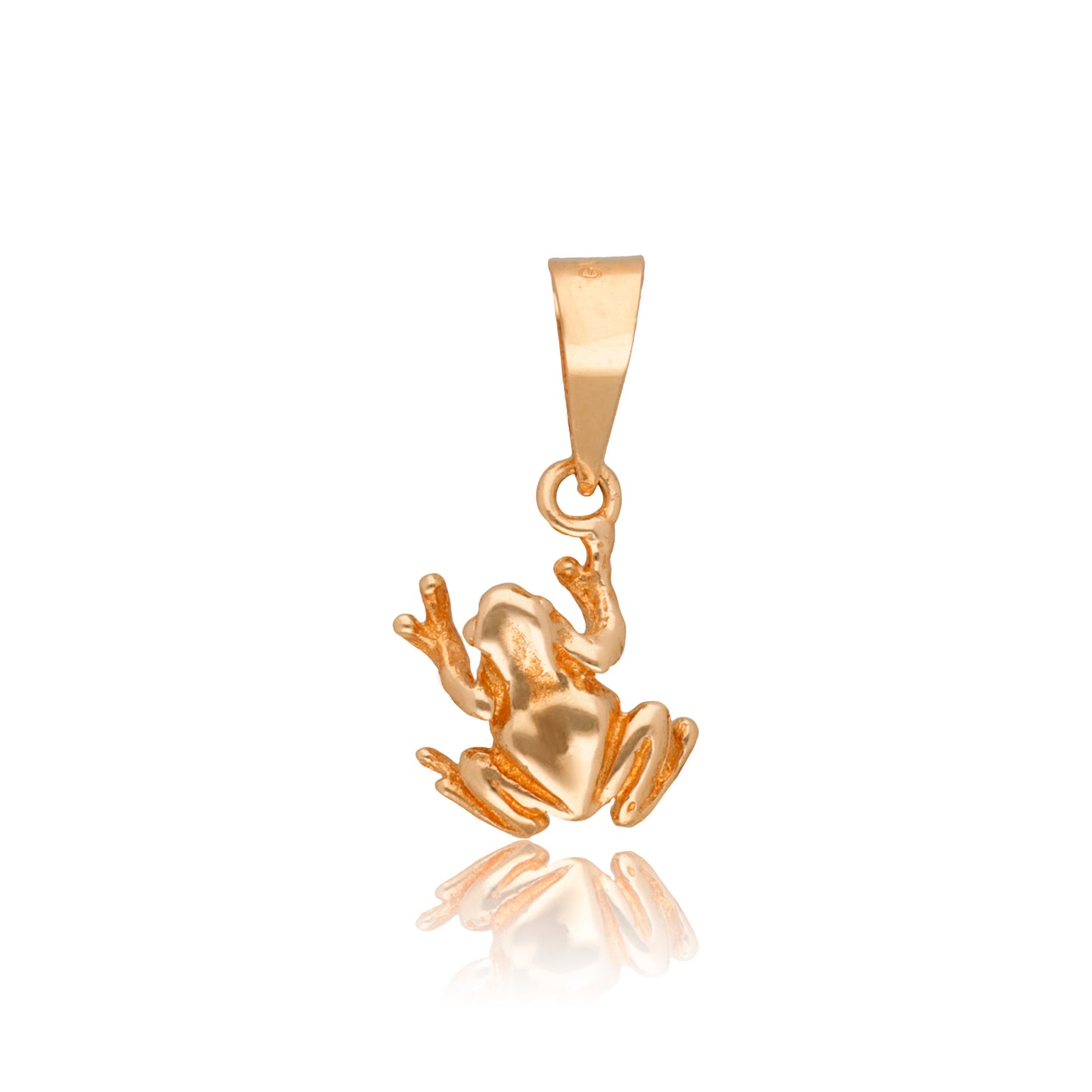 DIJE DE ORO SÓLIDO 10K Y 14K DISEÑO RANA