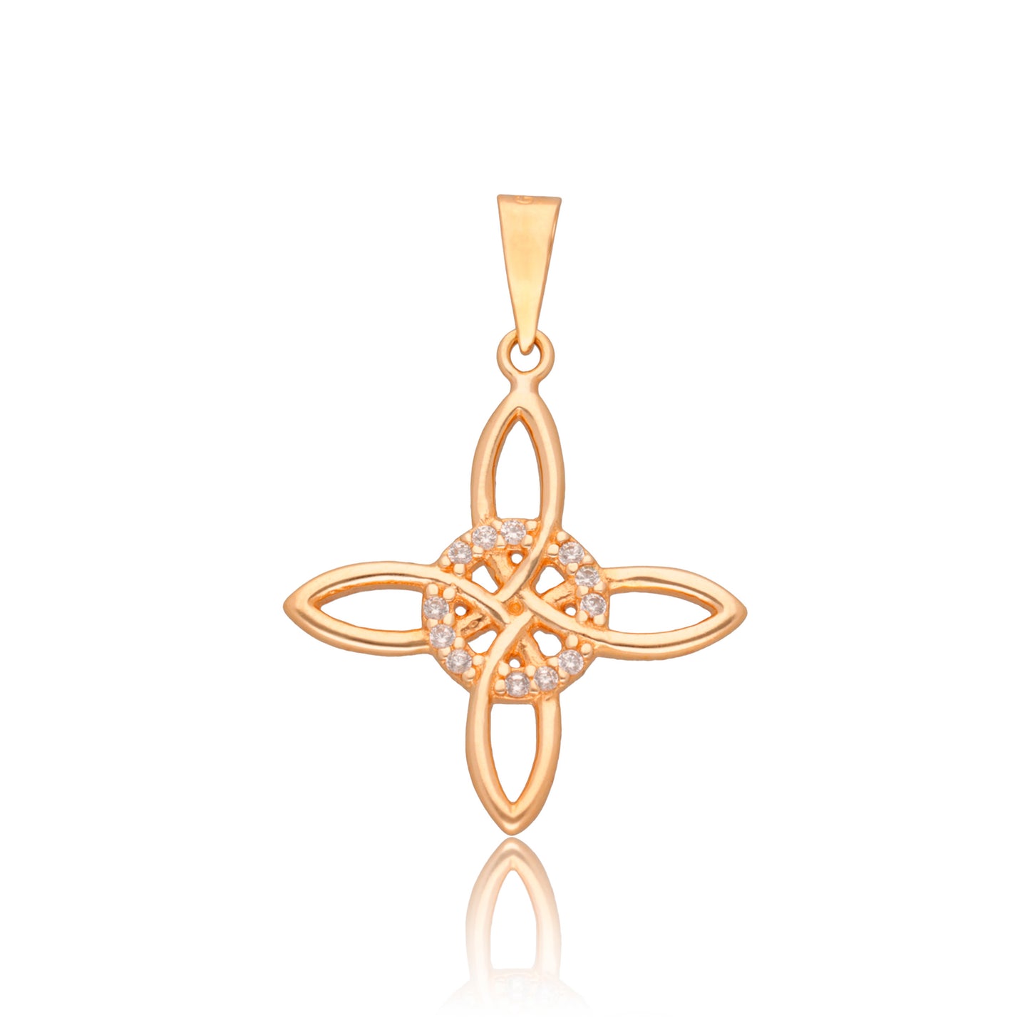 DIJE DE ORO SÓLIDO 10K Y 14K DISEÑO NUDO DE BRUJA